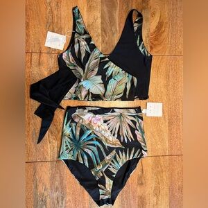 Baiia reversible bikini wrap top and bottoms in Martinique